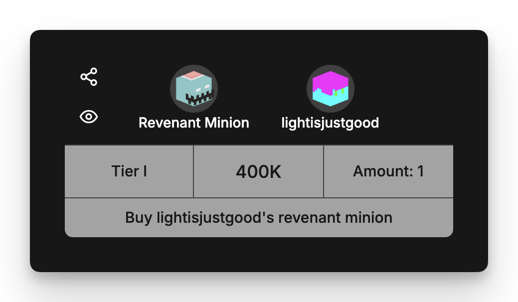 MinionAH Auction Hover